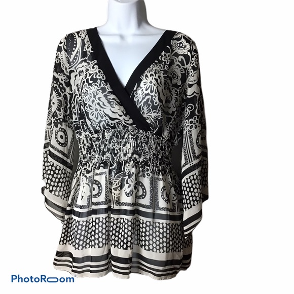 Bisou Bisou Tops - Bisou Bisou Michele Bohgot Sheer Top